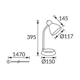 Desk lamp Kati e27 green