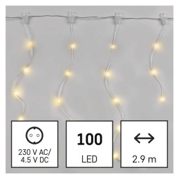 LED nano valguskardin 8 töörežiimi 2,9m x 0,7m IP44 soe