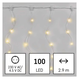 LED nano valoverho 8 toimintatilalla 2,9m x 0,7m IP44 lämmin