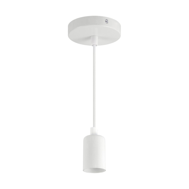 Hanging lighting fixture uno e27 clg white