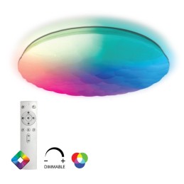 LED lubų lempa/plafond su nuotolinio valdymo pultu 40+8W, RGB, 4300Lm