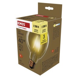 LED lemputė Vintage G95 / E27 / 4,5 W (40 W) / 420 lm / šilta balta