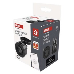 Išmanioji rozetė GoSmart EMOS WiFi IP44, juoda