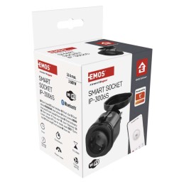 GoSmart EMOS WiFi IP44 älykäs pistorasia, musta