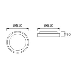 Ceiling SMD LED light fitting ariel led c 48w