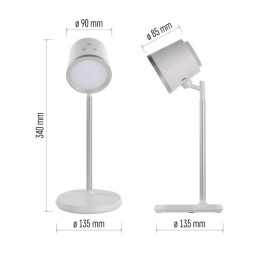 LED Desk Lamp ABBIE, rechargeable, white