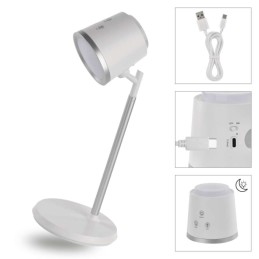 LED Desk Lamp ABBIE, rechargeable, white