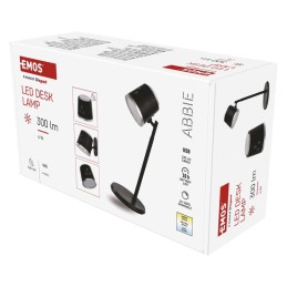 Universalus LED stalo šviestuvas, sieninis šviestuvas, naktinis šviestuvas „Abbie“ įkraunamas juodas