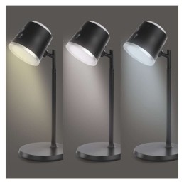 Universalus LED stalo šviestuvas, sieninis šviestuvas, naktinis šviestuvas „Abbie“ įkraunamas juodas