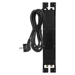 Surge Protector SCHUKO 4 sockets, 2m, black