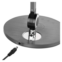 LED stalo lempa 10 W, CCT, reguliuojamas šviesos stiprumas, su belaidžiu įkrovikliu