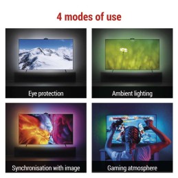 LED aplinkos RGB apšvietimas TV 55 (139 cm) EMOS GoSmart WiFi