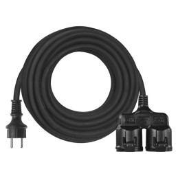 Extension lead, extension lead Emos 2 sockets 10m black IP44