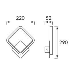 Seinavalgusti Emma Led 12w valge