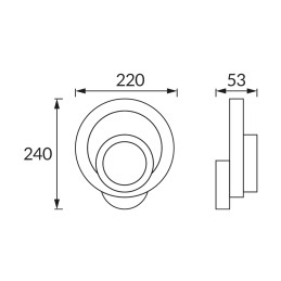 Decorative SMD LED fitting orbit led c 14w white nw