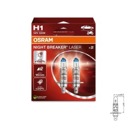 Headlamp Osram Lazer Night Breaker H1 55w 2tk.