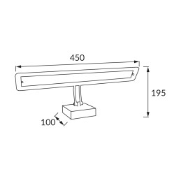 Decorative SMD LED fitting amelia led chrome IP44 nw