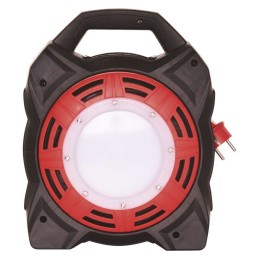 Guminis prailginimo laidas ant ritės su LED lempute, 4 lizdais, 15 m