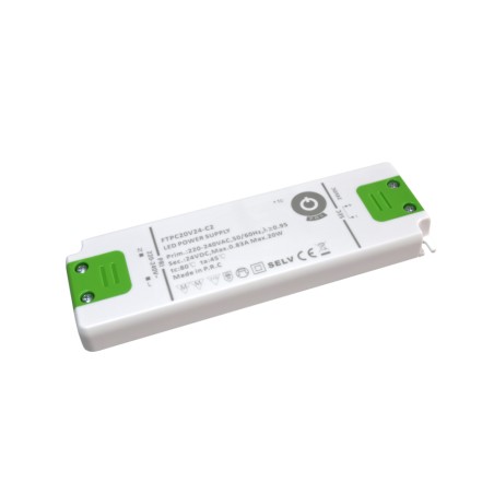 POS LED Driver 24V/0,83A CV, compact plastic case, SSVF series