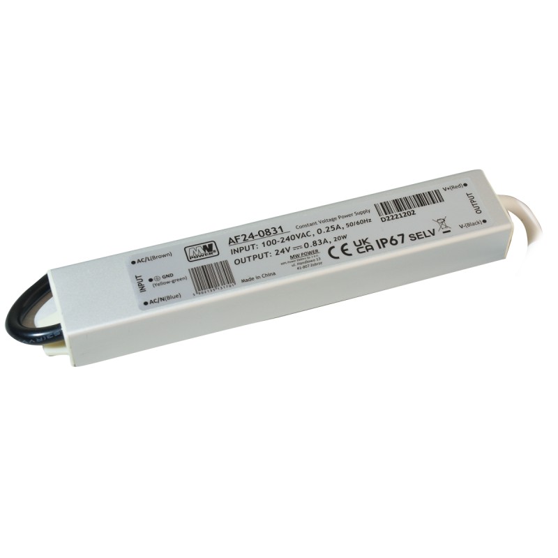 Led Driver/ Trafo 24v 20w ip67 kompaktne metallkorpus