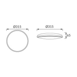 Lempos lubų Planar Led 24w 4200k sidabrinės