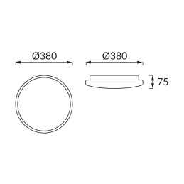 Ceiling SMD LED light fitting linus led 24w nw