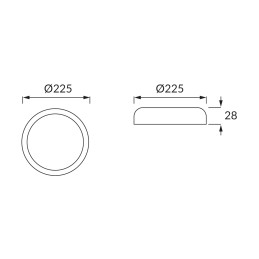 Ceiling SMD LED lighting fitting nastia led 18w pine cct