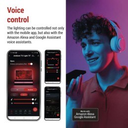 LED aplinkos RGB televizoriaus apšvietimas 75 colių (189 cm) EMOS GoSmart WiFi