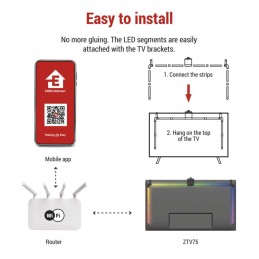 GoSmart Ambient LED RGB Lighting for TV75 (189 cm)