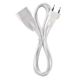 Extension cord/ connector 3m 0.75mm2 flat white