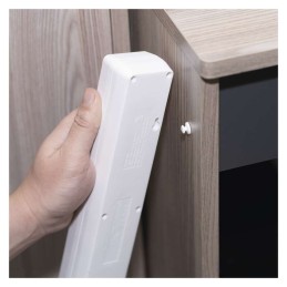 Pailginimo laidas 3 m x 5 lizdai, 2x USB, su jungikliu, baltas