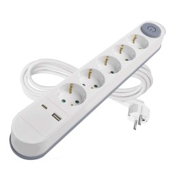 Pailginimo kabelis Emos 5 kontaktų 3 m 1x USB A 1x USB C