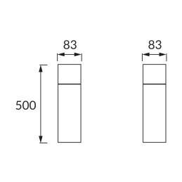 Sodo šviestuvas / lauko šviestuvas / stulpo šviestuvas Gryf 50 e27 juodas