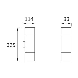Sodo šviestuvas/lauko šviestuvas Gryf dvigubas e27 juodas