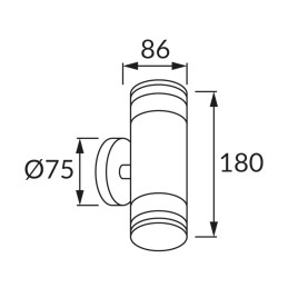 Lauko šviestuvas, sieninis šviestuvas Taras 2x gu10 nerūdijančio plieno matinis chromas