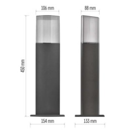 LED post light 15.3 x 13.3 x 45 cm 1 x E27 25W IP54 EMOS