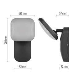 Светодиодный настенный светильник 12 x 12 x 20 см 12,5W 900lm теплый белый IP44 EMOS