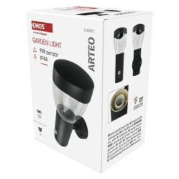 LED wall luminaire with motion sensor 16.4 x 12 x 29.5 cm 1 x E27 15W IP44 EMOS