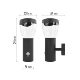 LED wall luminaire with motion sensor 16.4 x 12 x 29.5 cm 1 x E27 15W IP44 EMOS
