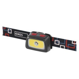 CREE LED + COB LED налобный светильник со свистком SOS 330lm, 65m, 3×AAA