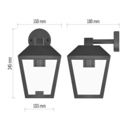 Светодиодный уличный светильник 18 x 15 x 24,5 см 1 x E27 15W IP44 EMOS