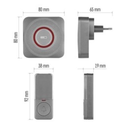 Home wireless doorbell WiFi grey GoSmart P5735SS