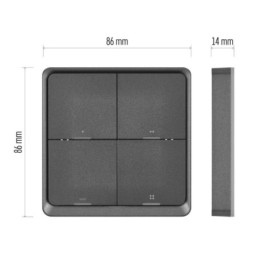 ZigBee Tuya smart switch 4-button black