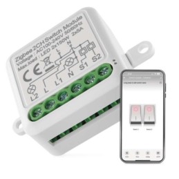 Модуль интеллектуального переключателя 2CH LN ZigBee GoSmart