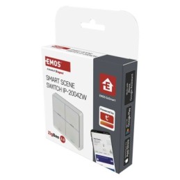 ZigBee Tuya išmanusis jungiklis su 4 mygtukais, baltas