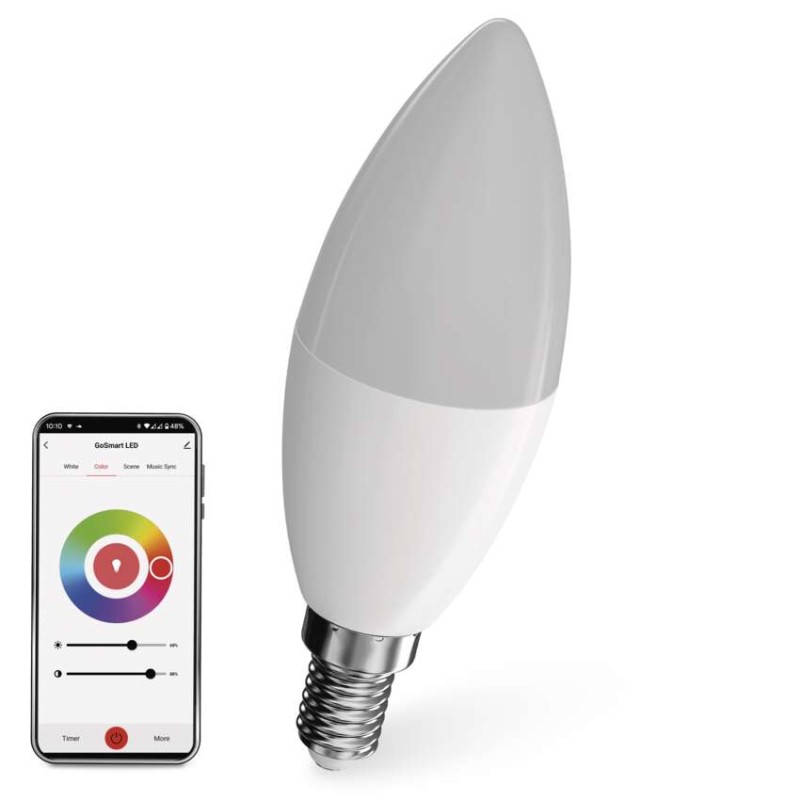 LED lemputė „Candle“ 4,8 W (40 W) 470 lm E14 WiFi RGBW „GoSmart“