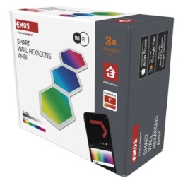 Hexagon LED-valaisimen laajennussarja 1,8 W RGBIC himmennettävä WiFi GoSmart 3kpl.