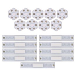 Išmanusis LED dekoratyvinis sieninis šviestuvas 34 W RGBIC reguliuojamas WiFi GoSmart 9 vnt.