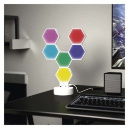 Hexagon smart LED desk lamp RGBIC dimmable WiFi GoSmart
