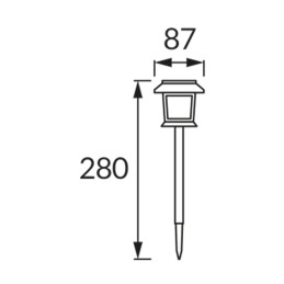 Solar LED lamp Park Led black cw